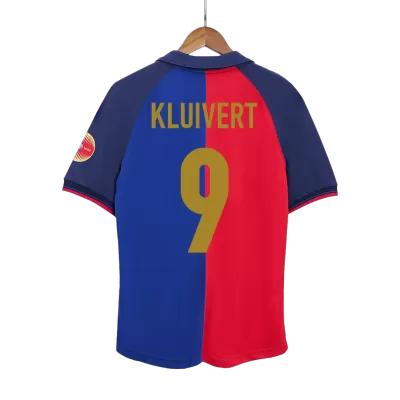 Barcelona KLUIVERT #9 Home Retro Soccer Jersey 1999/00 - 100th Anniversary - acejersey