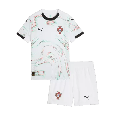 Kid's Portugal Away Jersey Kit(Jersey+Shorts) 2025 - acejersey