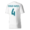 Real Madrid SERGIO RAMOS #4 Home Retro Soccer Jersey 2017/18 - acejersey