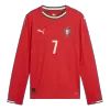 Men's Portugal RONALDO #7 Home Long Sleeve Soccer Jersey 2025 - acejersey