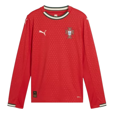 Men's Portugal Home Long Sleeve Soccer Jersey 2025 - acejersey