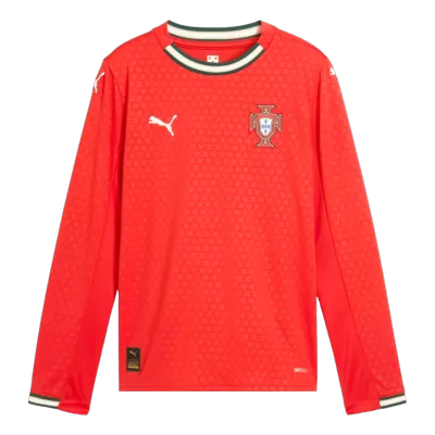 Men's Portugal Home Long Sleeve Soccer Jersey 2025 - acejersey