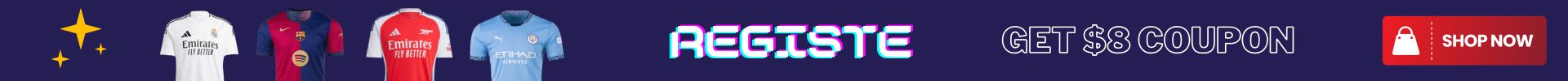Register and get $8 Coupon - acejersey