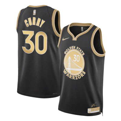Men's Golden State Warriors Stephen Curry #30 Swingman Jersey - Black Select Series - acejersey