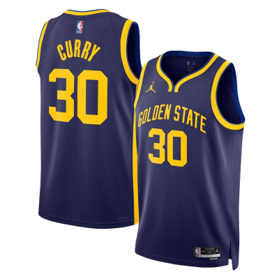 Men's Golden State Warriors Stephen Curry #30 Navy Statement Swingman Jersey 2023/24 - acejersey