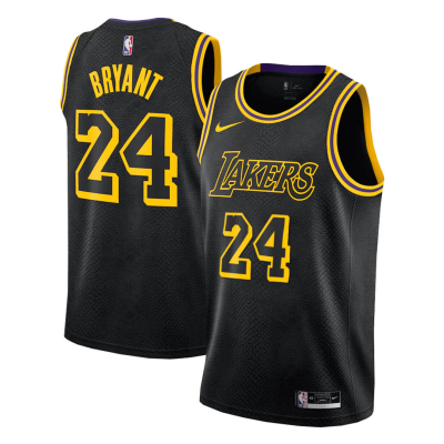Men's Los Angeles Lakers Bryant #24 Black Swingman Jersey - acejersey