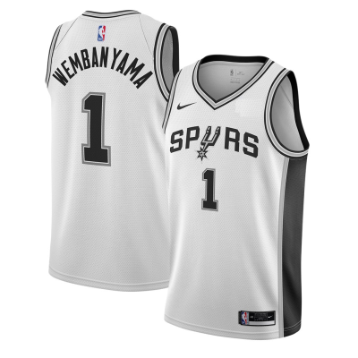 Youth San Antonio Spurs Victor Wembanyama #1 White Swingman Jersey - Association Edition - acejersey