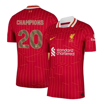 Liverpool CHAMPIONS #20 Home Soccer Jersey 2024/25 Champion Edition - Player Version - acejersey