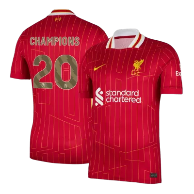 Men's Liverpool CHAMPIONS #20 Home Soccer Jersey Champion Edition 2024/25 - acejersey