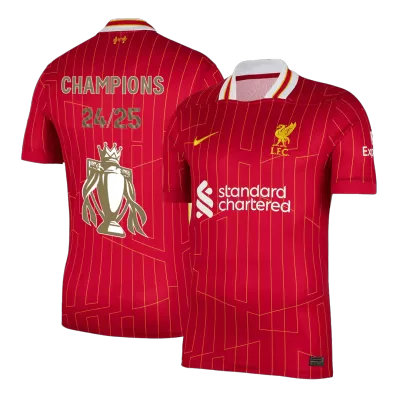 Men's Liverpool Home Soccer Jersey CHAMPIONS 24/25 - acejersey