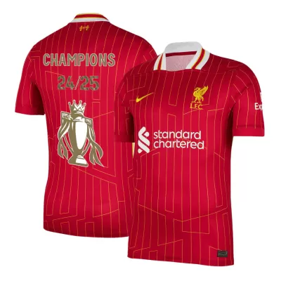Men's Liverpool Home Soccer Jersey CHAMPIONS 24/25 - acejersey