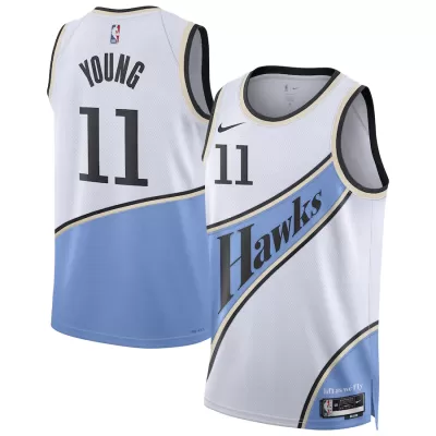 Men's Atlanta Hawks Trae Young #11 Black City Swingman Jersey 2024/25 - acejersey