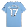 Men's Manchester City DE BRUYNE #17 Home Soccer Jersey 2025/26 - acejersey