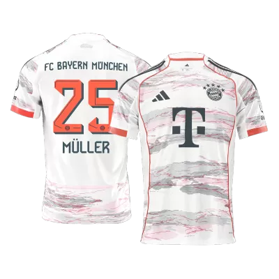 Men's Bayern Munich MÜLLER #25 Away Soccer Jersey 2025/26 - acejersey