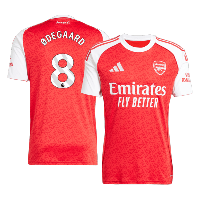 Men's Arsenal ØDEGAARD #8 Home Soccer Jersey 2025/26 - acejersey