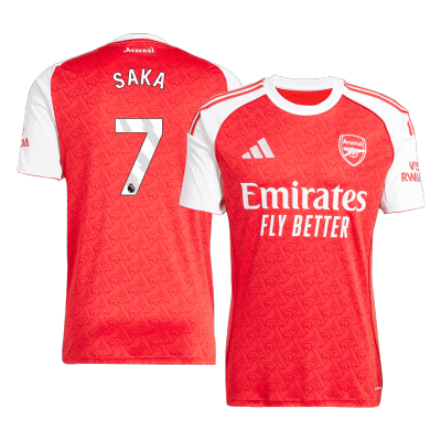 Men's Arsenal SAKA #7 Home Soccer Jersey 2025/26 - acejersey