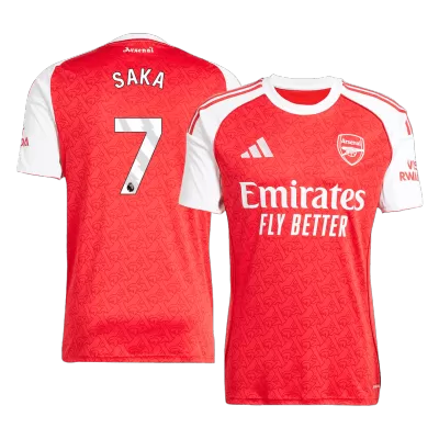 Men's Arsenal SAKA #7 Home Soccer Jersey 2025/26 - acejersey