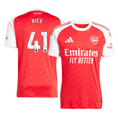 Men's Arsenal RICE #41 Home Soccer Jersey 2025/26 - acejersey