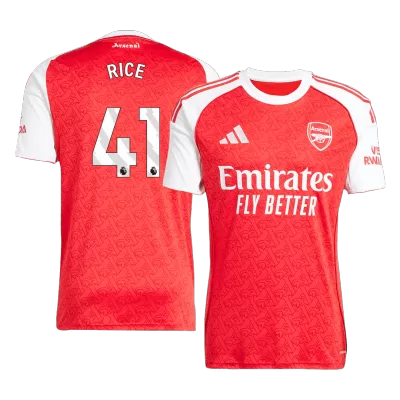 Men's Arsenal RICE #41 Home Soccer Jersey 2025/26 - acejersey