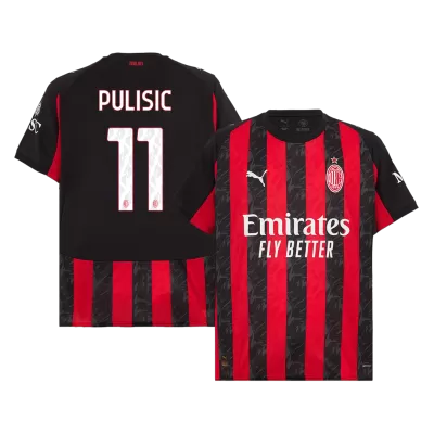 Men's AC Milan PULISIC #11 Home Soccer Jersey 2025/26 - acejersey