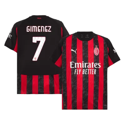 Men's AC Milan GIMENEZ #7 Home Soccer Jersey 2025/26 - acejersey