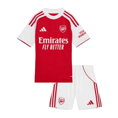 Kid's Arsenal Home Jersey Kit(Jersey+Shorts) 2025/26 - acejersey