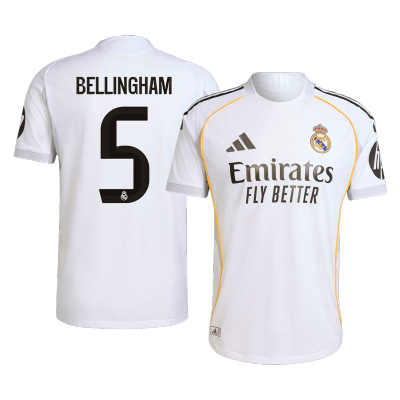 Real Madrid BELLINGHAM #5 Home Soccer Jersey 2025/26 - Player Version - acejersey