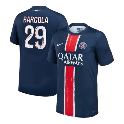 Men's PSG BARCOLA #29 Home Soccer Jersey 2024/25 - acejersey