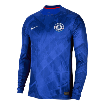 Chelsea Home Long Sleeve Soccer Jersey 2025/26 Blue - acejersey
