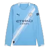 Manchester City Home Long Sleeve Soccer Jersey 2025/26 Blue - acejersey