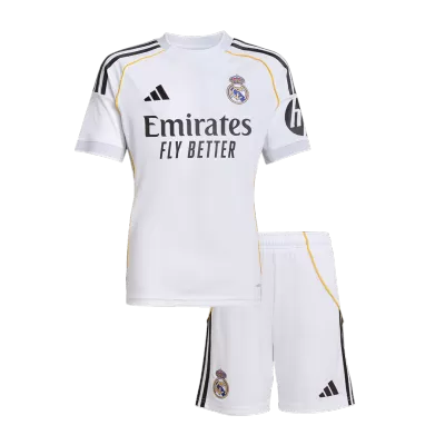 Kid's Real Madrid Home Jersey Kit(Jersey+Shorts) 2025/26 - acejersey