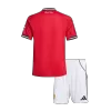 Kid's Manchester United Home Jersey Kit(Jersey+Shorts) 2025/26 - acejersey