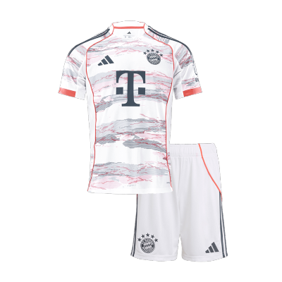 Kid's Bayern Munich Away Jersey Kit(Jersey+Shorts) 2025/26 - acejersey
