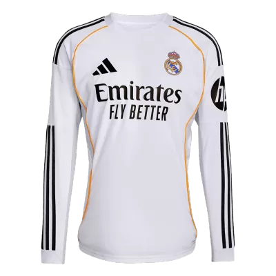 Men's Real Madrid Home Long Sleeve Soccer Jersey 2025/26 - acejersey