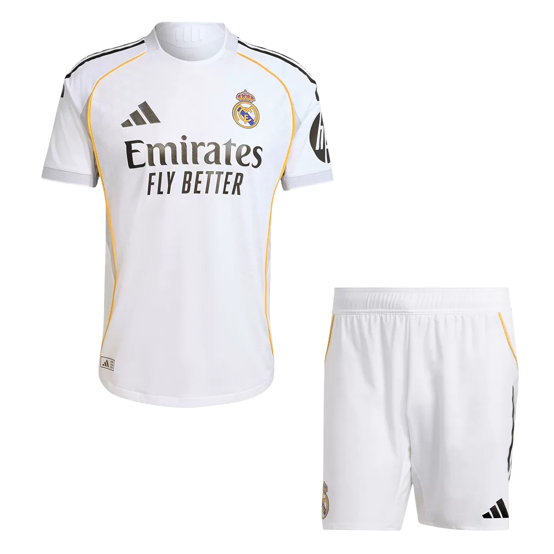 Men's Real Madrid Home Jersey (Jersey+Shorts) Kit 2025/26 - Player Version - acejersey