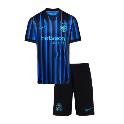 Kid's Inter Milan Home Jersey Kit(Jersey+Shorts) 2025/26 - acejersey