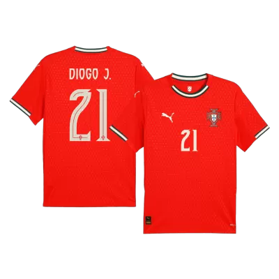Men's Portugal DIOGO J. #21 Home Soccer Jersey 2025 - acejersey