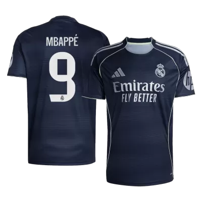 Men's Real Madrid MBAPPÉ #9 Away Soccer Jersey 2025/26 - acejersey