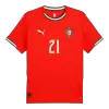 Men's Portugal DIOGO J. #21 Home Soccer Jersey 2025 - acejersey