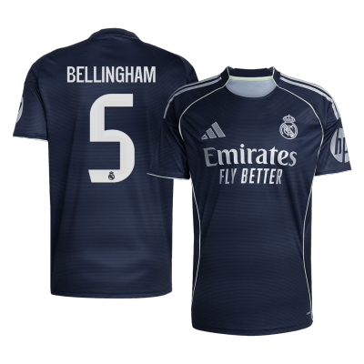 Men's Real Madrid BELLINGHAM #5 Away Soccer Jersey 2025/26 - acejersey