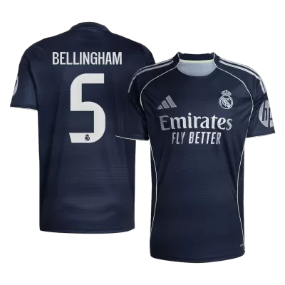 Men's Real Madrid BELLINGHAM #5 Away Soccer Jersey 2025/26 - acejersey