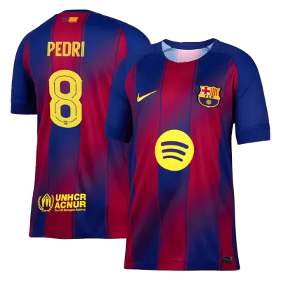 Men's Barcelona PEDRI #8 Home Soccer Jersey 2025/26 - UCL - acejersey