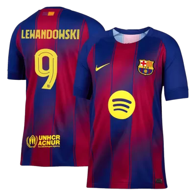 Men's Barcelona LEWANDOWSKI #9 Home Soccer Jersey 2025/26 - UCL - acejersey