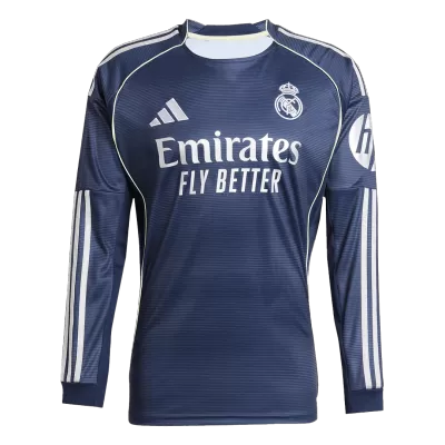 Men's Real Madrid Away Long Sleeve Soccer Jersey 2025/26 - acejersey