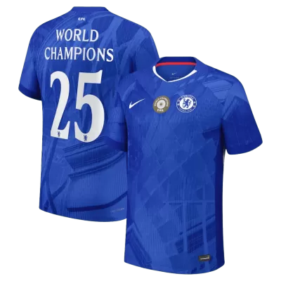 Chelsea WORLD CHAMPIONS #25 Home Soccer Jersey 2025/26 with chest badge - Player Version - acejersey