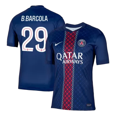 Men's PSG B.BARCOLA #29 Home Soccer Jersey 2025/26 - acejersey