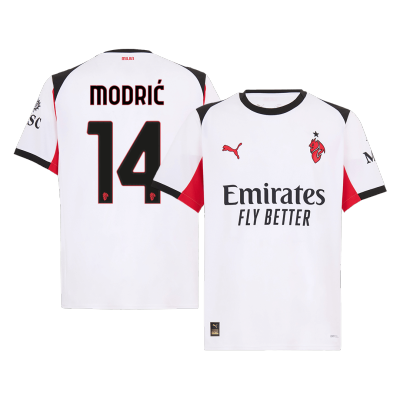 Men's AC Milan MODRIĆ #14 Away Soccer Jersey 2025/26 - acejersey
