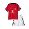 Kid's Manchester United Home Jersey Kit(Jersey+Shorts) 2025/26 - acejersey