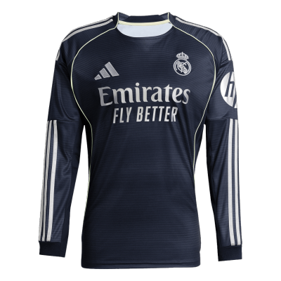 Men's Real Madrid Away Long Sleeve Soccer Jersey 2025/26 - acejersey