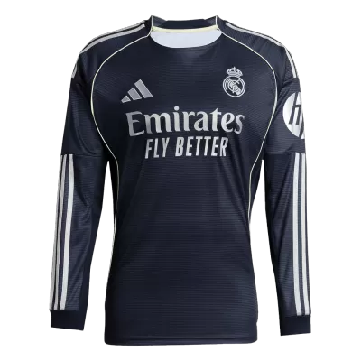 Men's Real Madrid Away Long Sleeve Soccer Jersey 2025/26 - acejersey